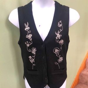 Looney Tunes Classic Black Vest Sz M